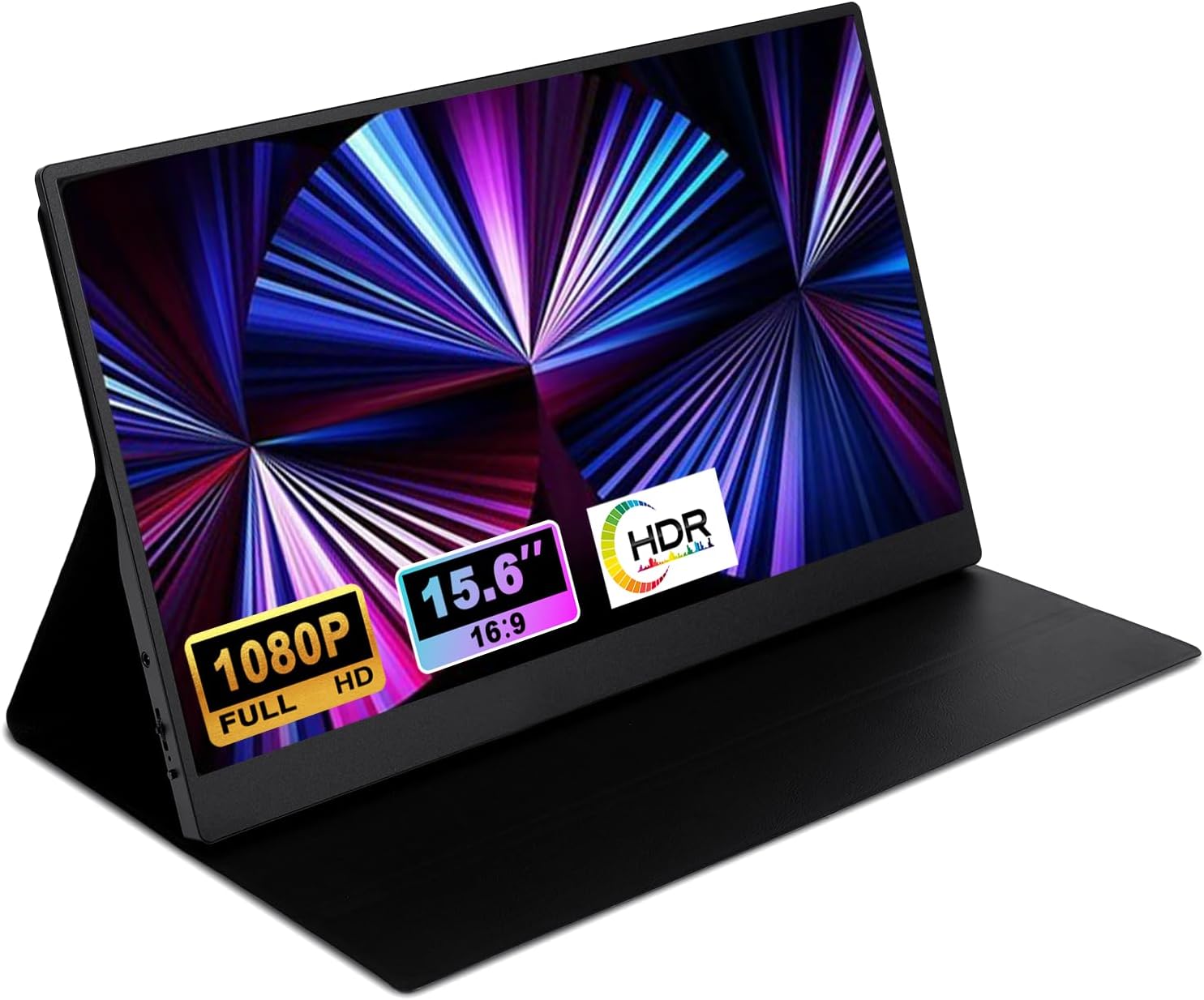 Portable FHD Monitor with USB-C & HDMI, HDR Support, Smart Cover