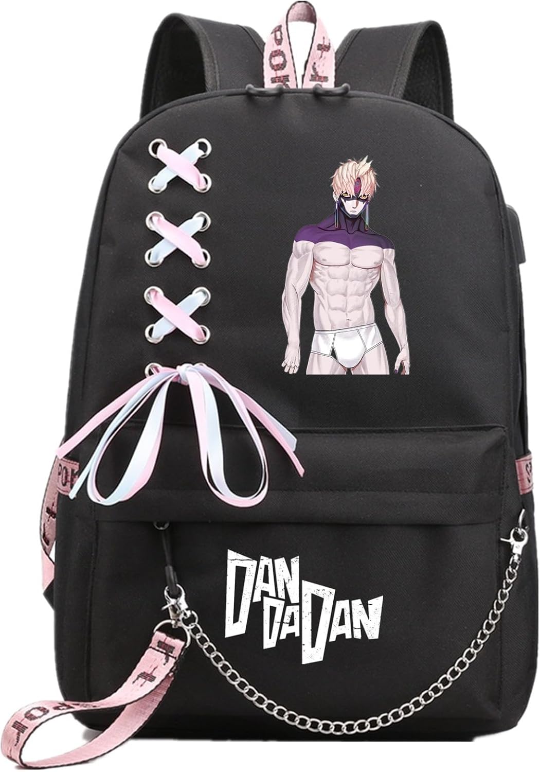 Anime DanDaDan Backpack with USB Port and Headphone Jack
