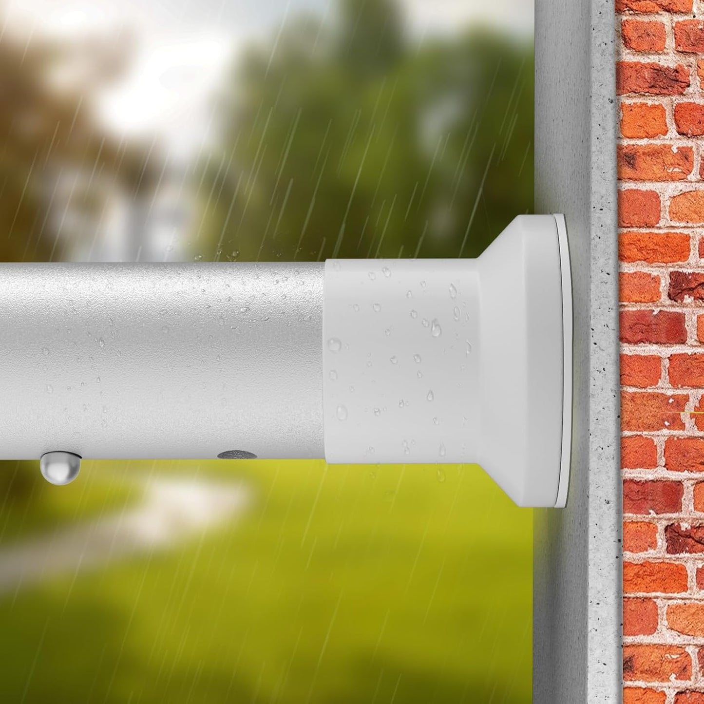 Adjustable Heavy Duty Tension Rod - No Drill, Non-Slip, Matte White