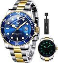 SHICHENG OLEVS Men's Luxury Stainless Steel Watch - Day Waterproof Luminous