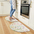Anti Fatigue Kitchen Mats - Half Moon Memory Foam Set of 2