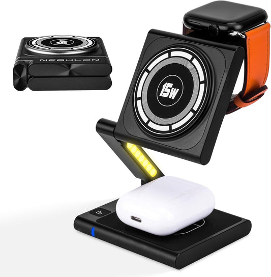 NEBULON Fast Wireless Charger for Apple - Travel Friendly