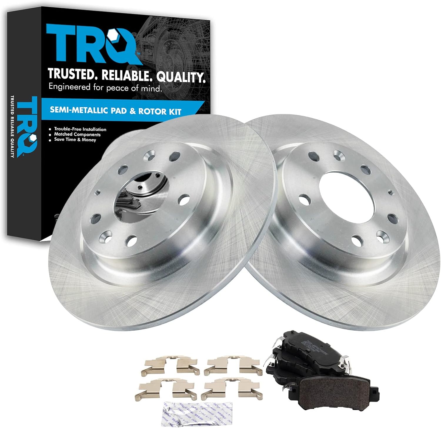 TRQ Rear Brake Pad & Rotor Kit for 2016-2018 Mazda CX-3