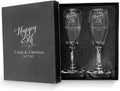 25th Anniversary Couple Champagne Glasses for Perfect Toasts