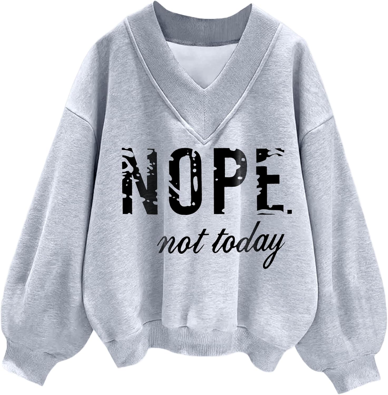 Hilinker Womens V Neck Oversized Sweatshirts for Casual Style