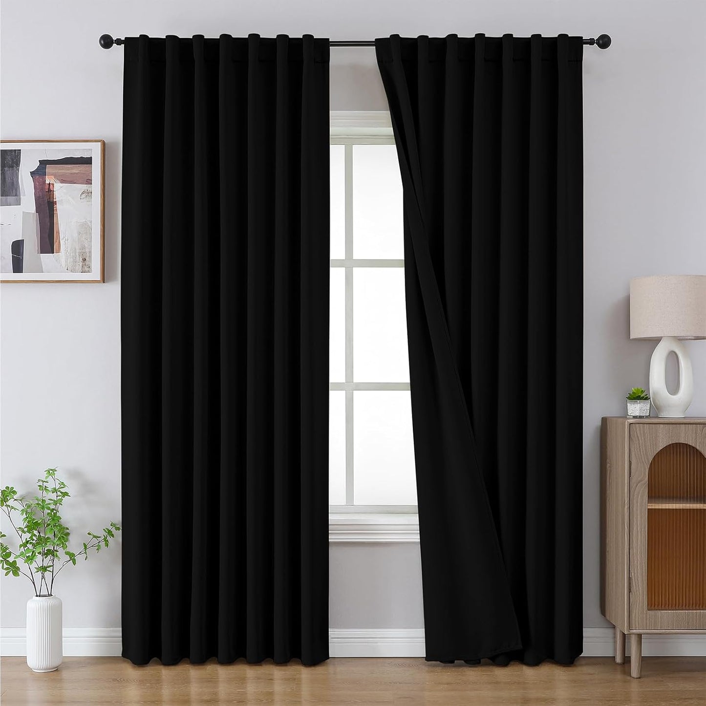 CUCRAF Blackout Curtains 96 Inches Length for Stylish Rooms