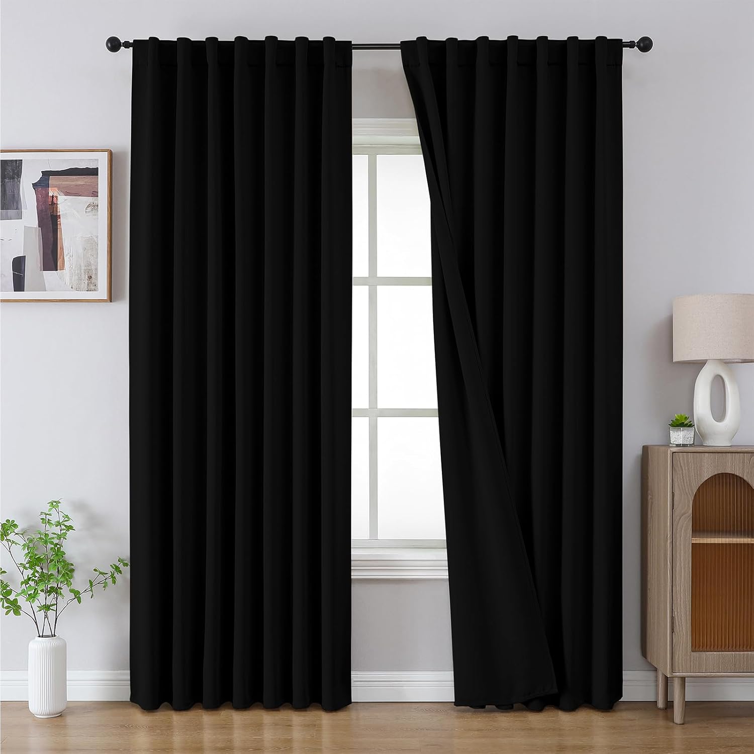CUCRAF Blackout Curtains 96 Inches Length for Stylish Rooms