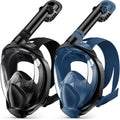 Full Face Snorkel Mask 180 Panoramic View - Dry-Top Camera Mount