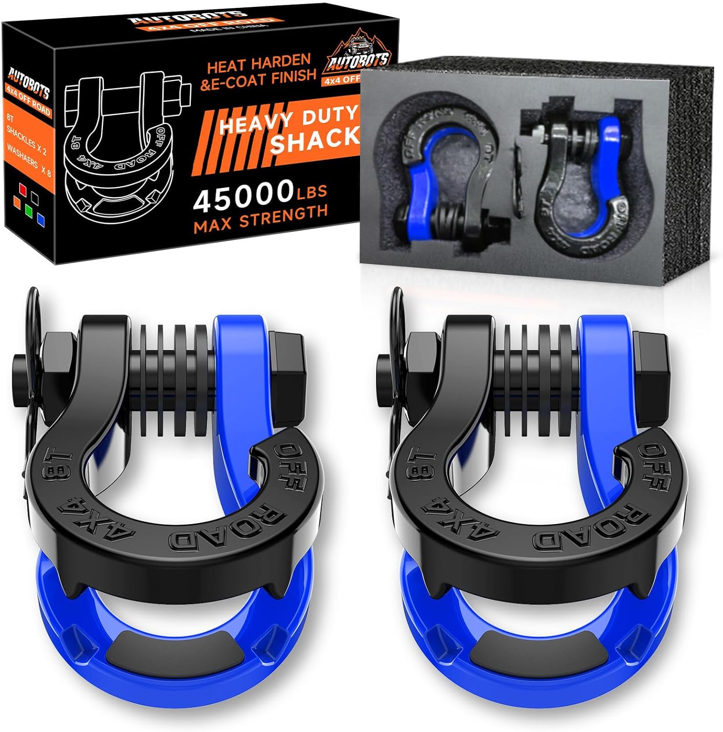 AUTOBOTS Tigertooth D Ring Shackles for Heavy Duty Recovery