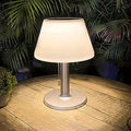 Solar Table Lamp Outdoor Indoor - 3 Lighting Modes, Eye-Caring LED