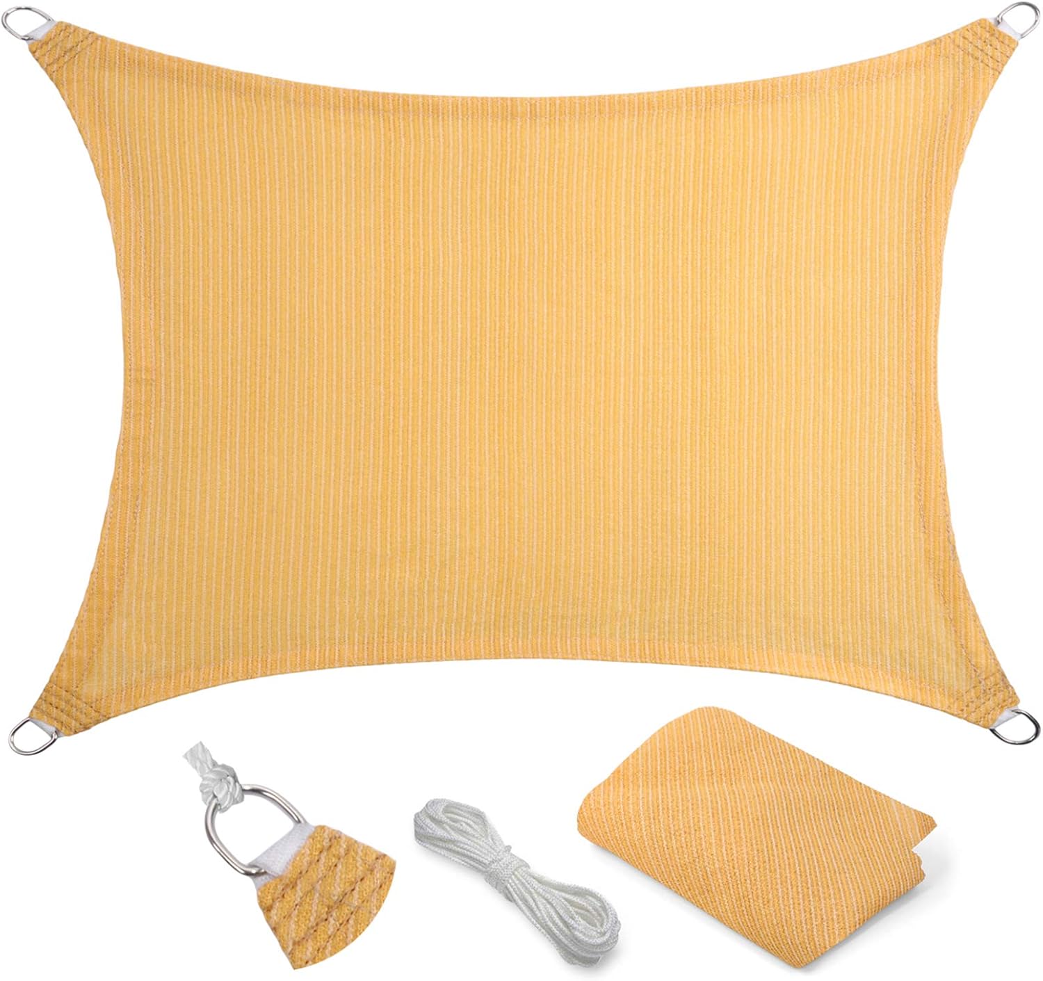 Eden's Decor 13ft x 19ft Wheat Sun Shade Sail for Outdoor Spaces