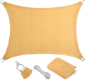 Eden's Decor 10 ft x 13 ft Wheat Sun Shade Sail - Durable Patio Canopy