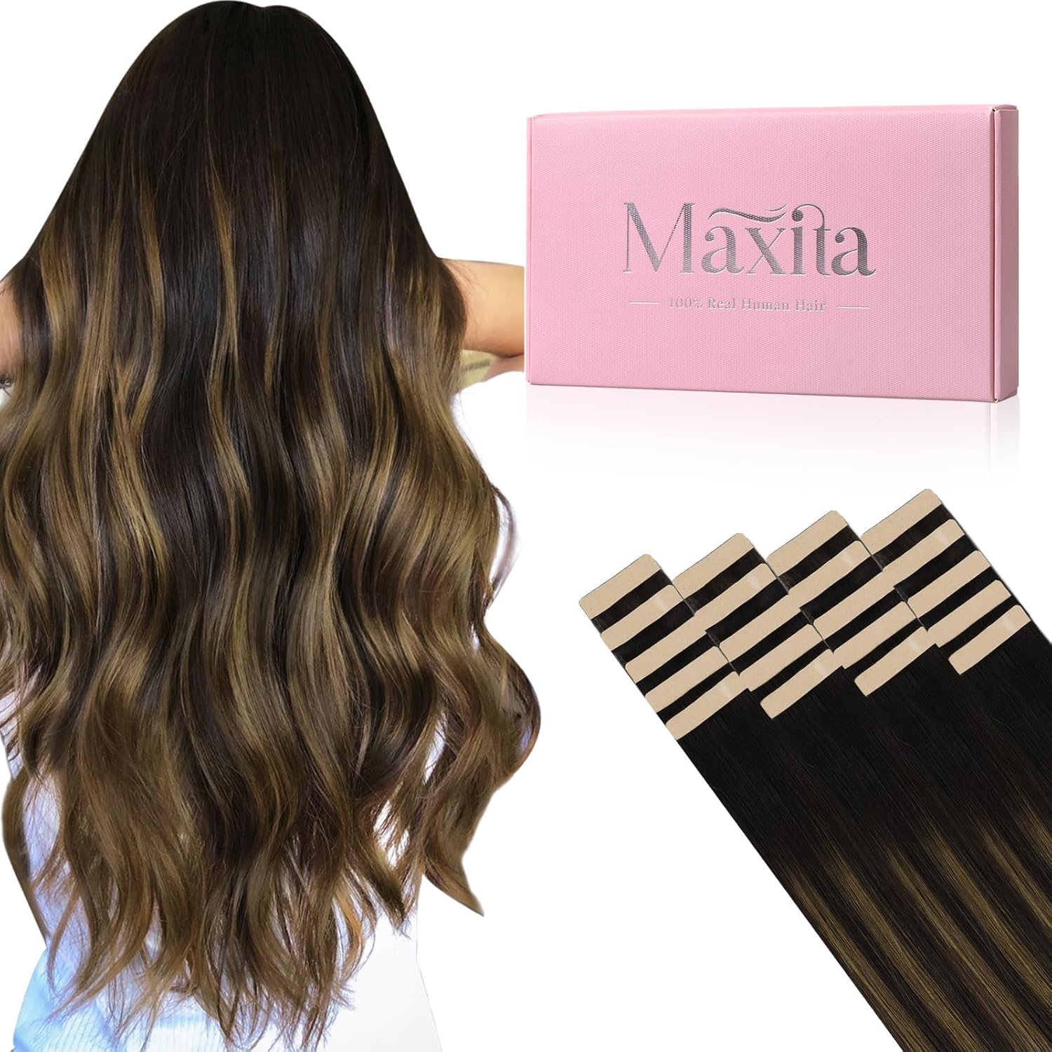 MAXITA Tape in Hair Extensions for a Natural Seamless Look
