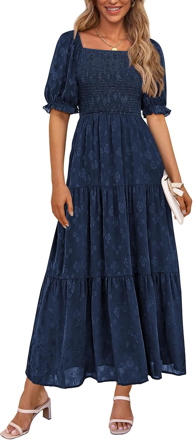 PRETTYGARDEN Women's Summer Casual Midi Dresses for 2025