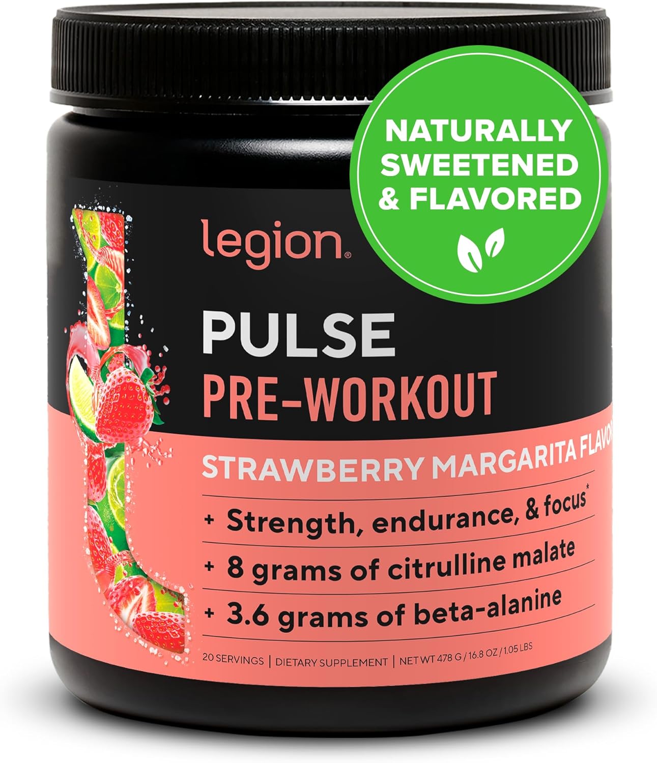LEGION Pulse Pre Workout - All Natural Energy Boosting Drink