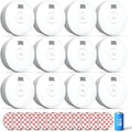 Smoke Detector 12 Pack - 10 Year Battery Photoelectric Alarm