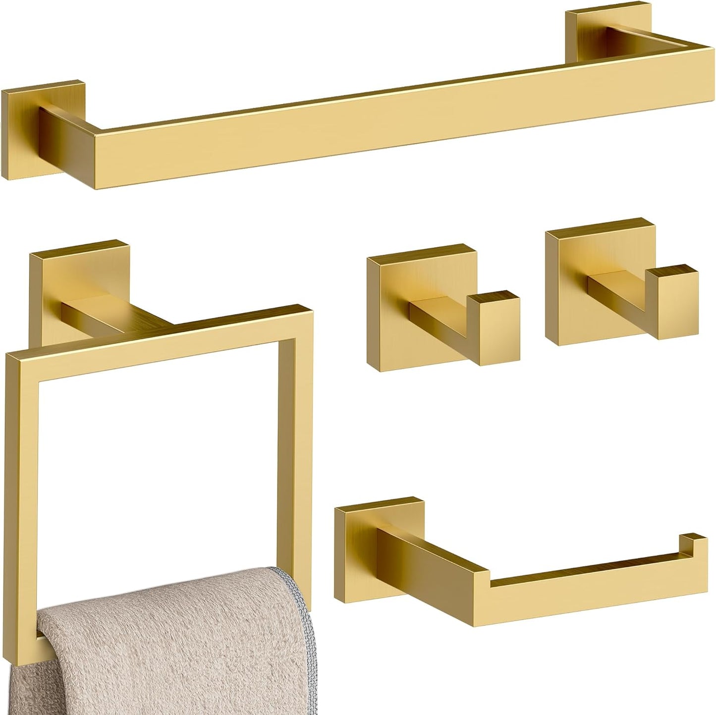 5-Piece Bathroom Hardware Accessories Set for Modern Homes