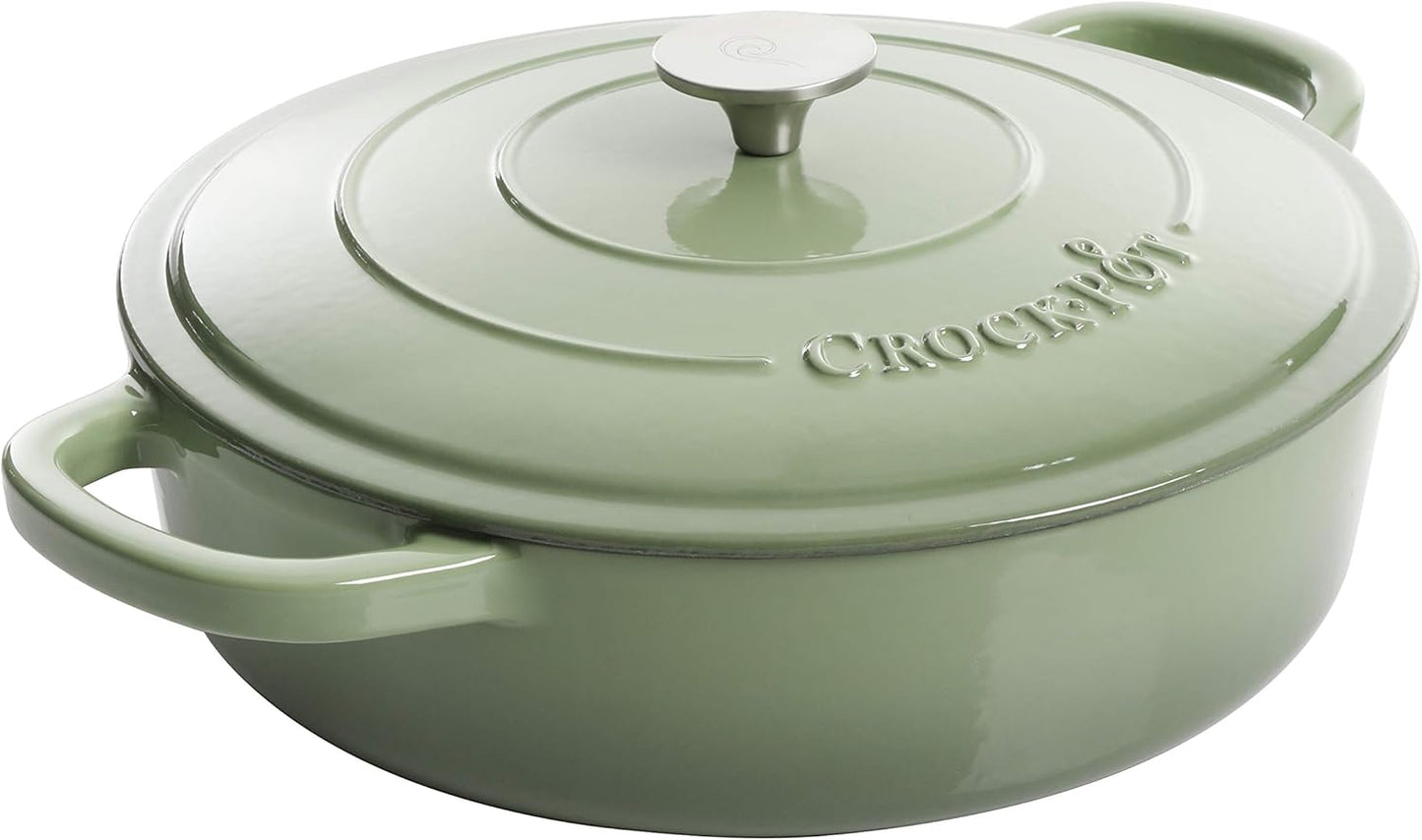 Crock Pot Artisan Enameled Cast Iron Braiser for Perfect Cooking