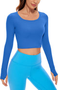 CRZ YOGA Butterluxe Long Sleeve Crop Tops for Women