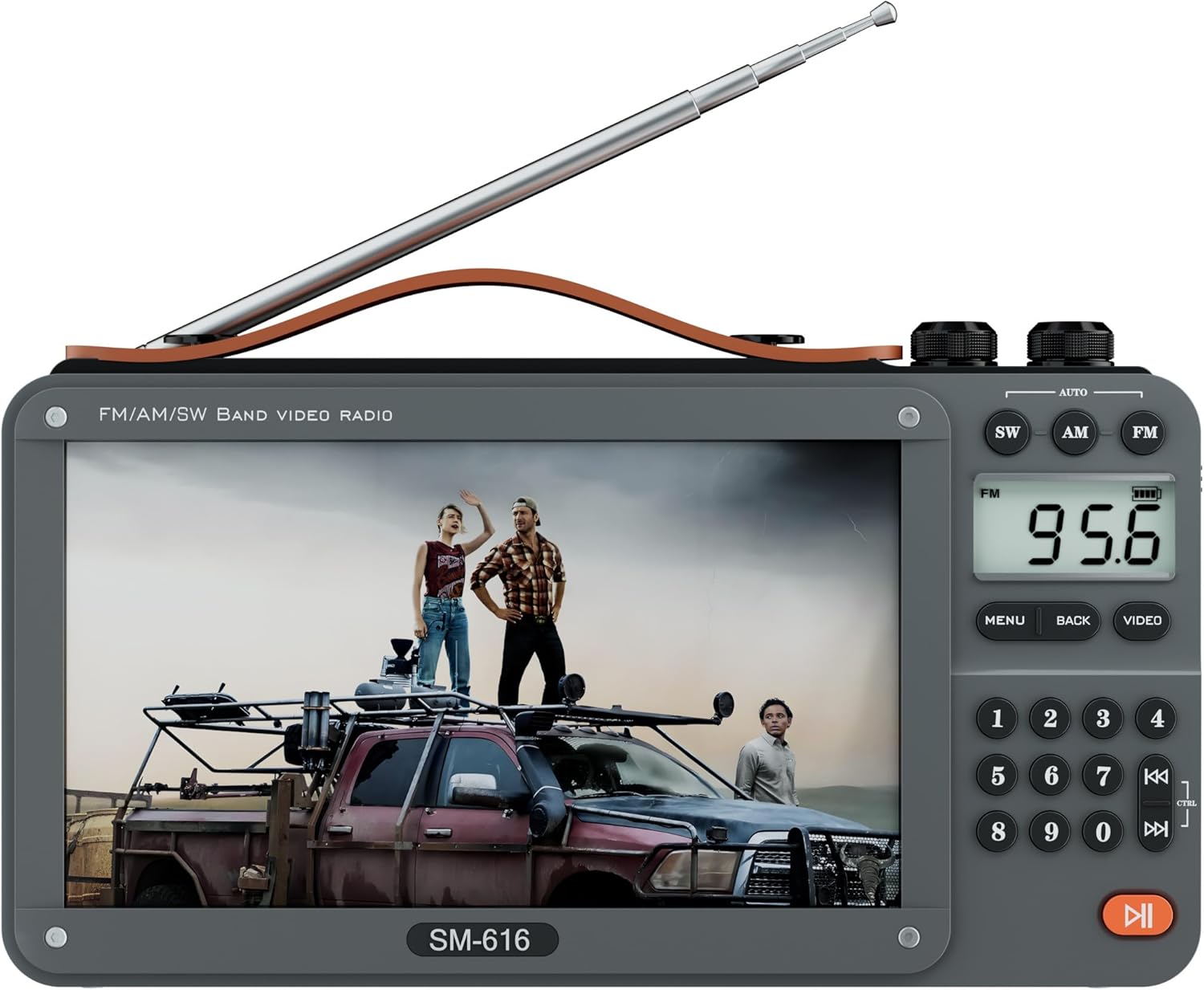 720P 7Inch Screen Video Radio with Bluetooth Speaker and More