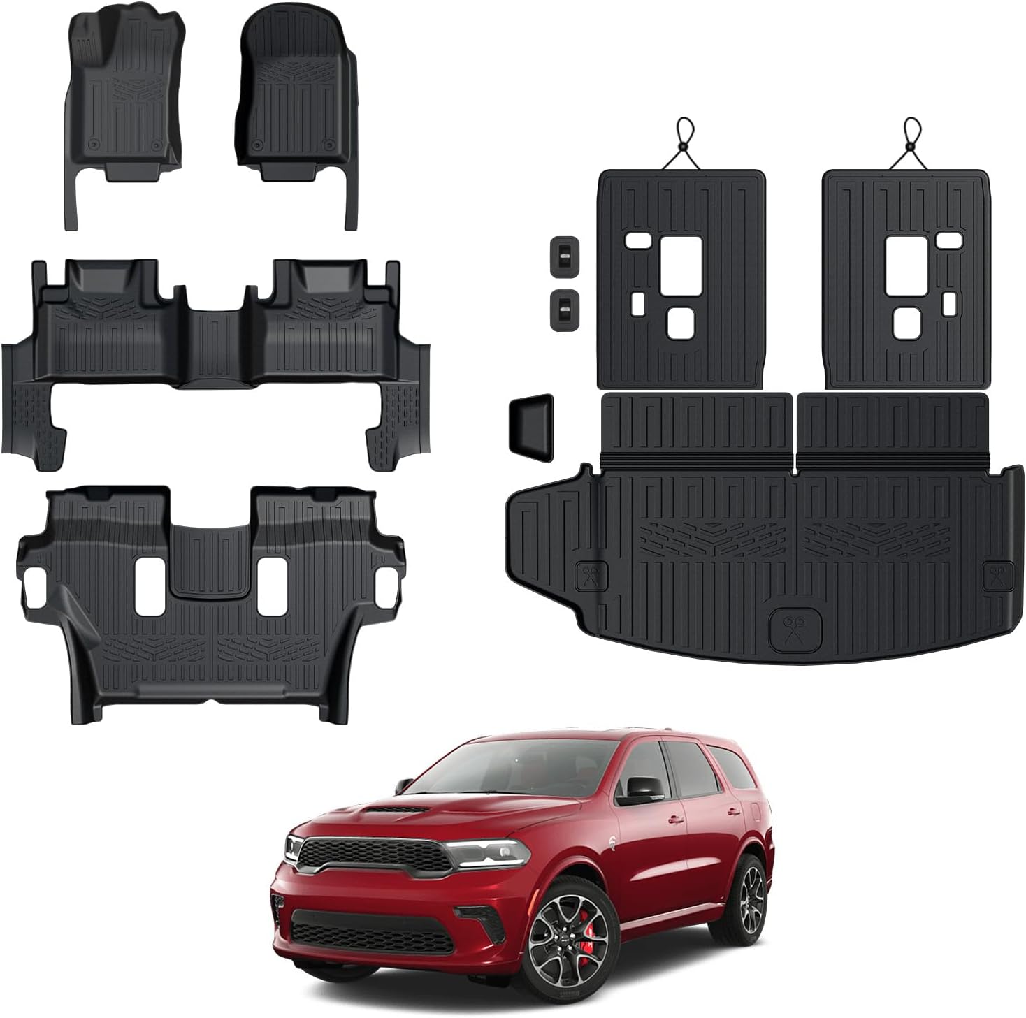 All Weather TPE Cargo Liner and Floor Mats for Dodge Durango