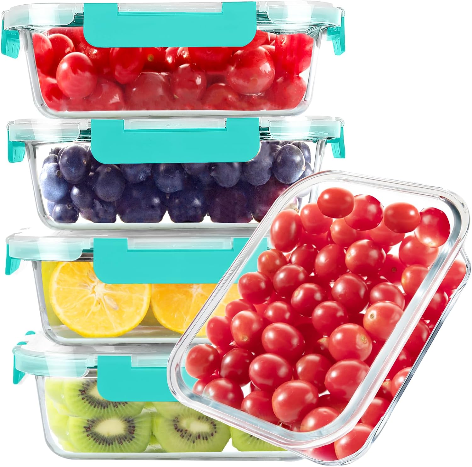 BAYZZ Glass Food Storage Containers for Meal Prep and Lunch
