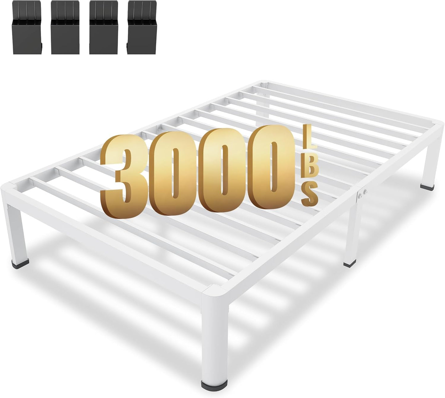 MAF 14 Inch Twin Metal Platform Bed Frame for Comfort