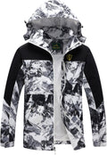Mens Waterproof Rain Jacket with Detachable Hood - Lightweight