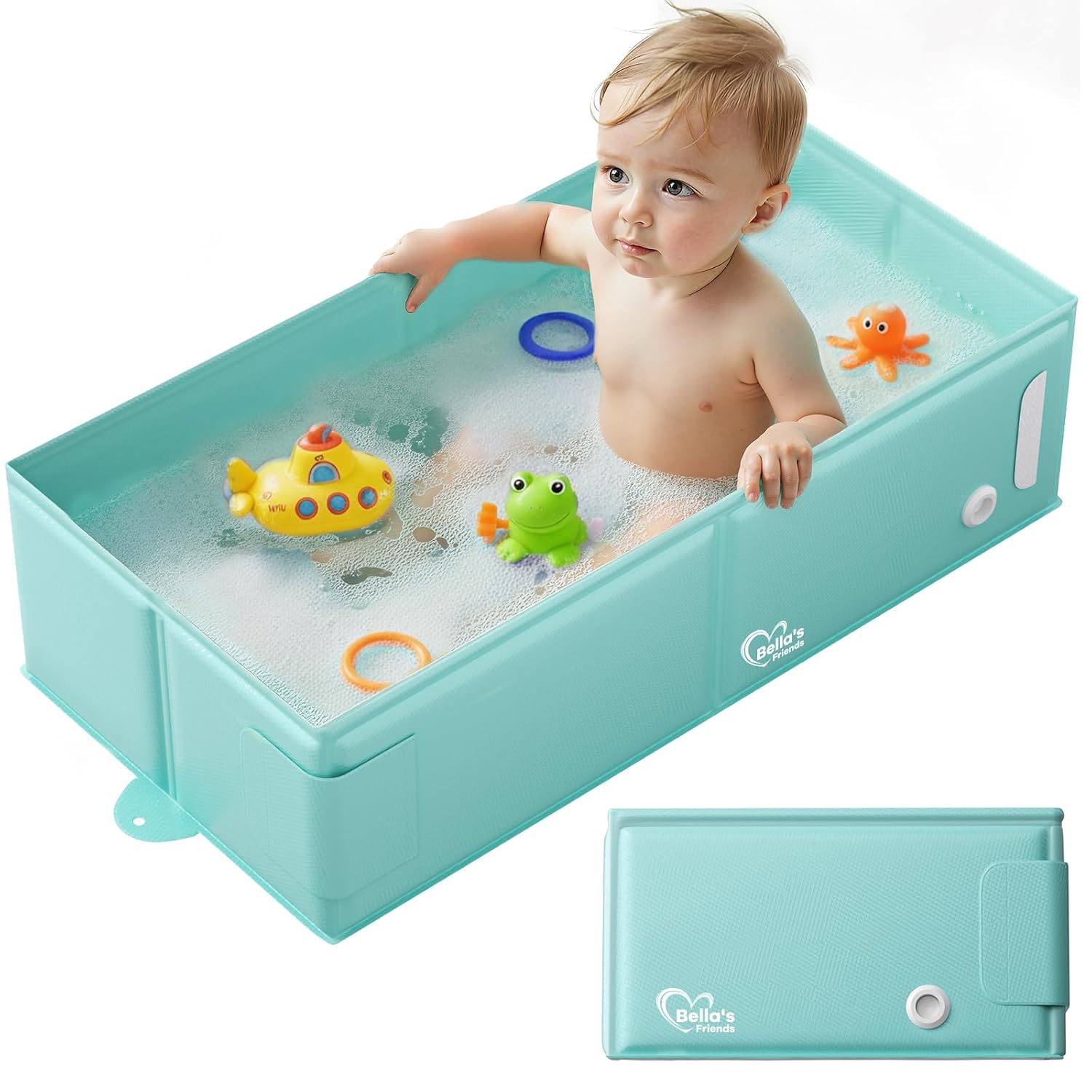 Bellas Friends Baby Collapsible Bathtub for Travel and Home