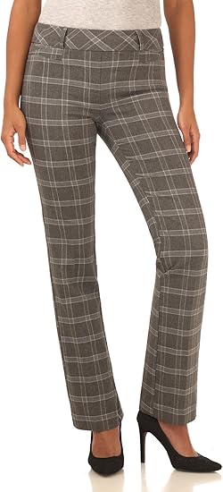 Rekucci Womens Ease Into Comfort Fit Barely Bootcut Stretch Pants