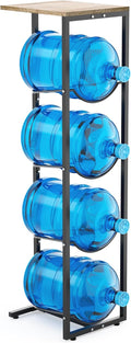 5 Gallon Water Jug Holder with Storage Shelve - Space Saving Rack