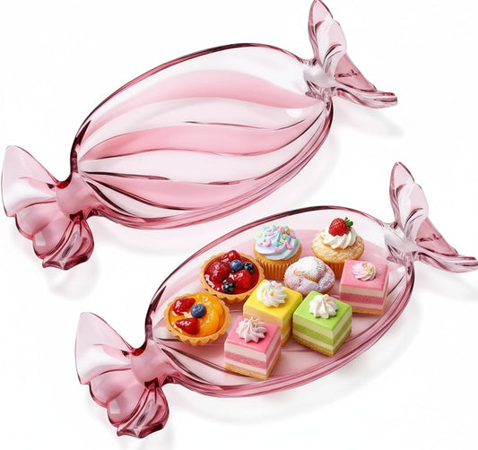 Christmas Candy Dishes Tray Platter for Holiday Treats Storage