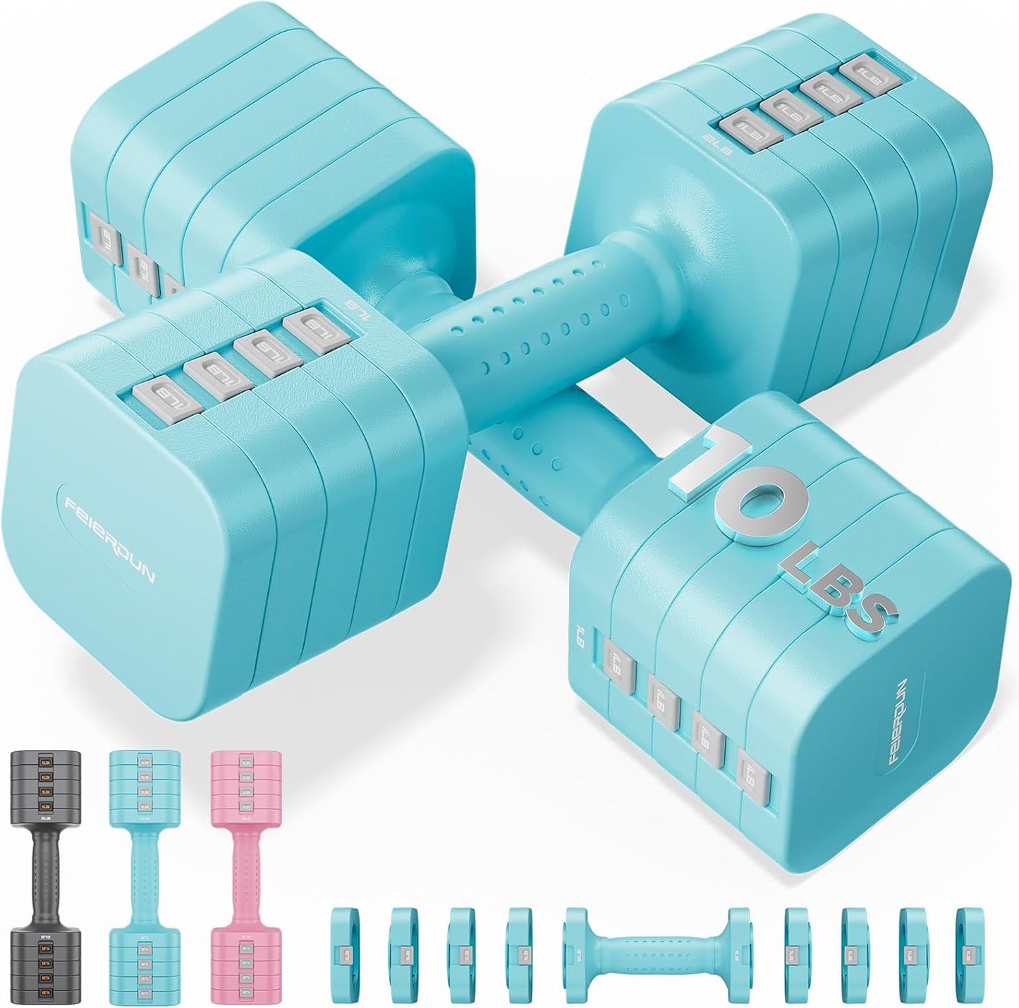 Adjustable Dumbbell Set of 2 for Women Home Gym & Outdoor