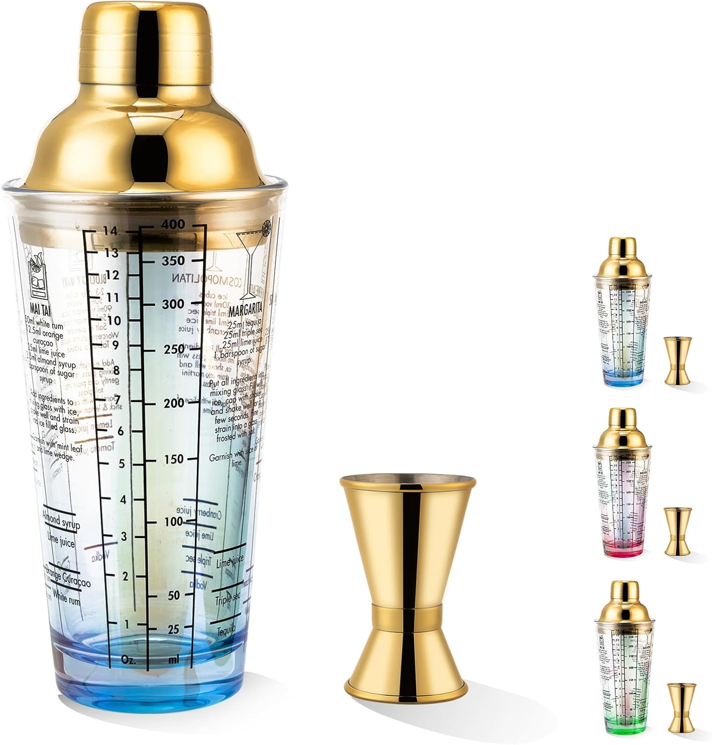 Professional 14oz Cocktail Shaker Set - Perfect Mixing!