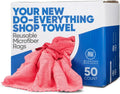 Microfiber Wholesale MWipes Reusable Red Shop Rags for Cleaning