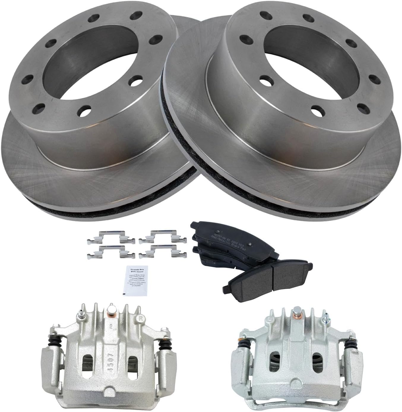 TRQ Rear Brake Pad & Rotor Kit for Ford Excursion & F-Series