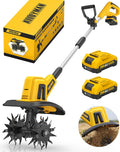 Alloyman 20V Cordless Tiller Cultivator for Efficient Gardening