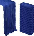 Royal Blue Cheesecloth Table Runner 10ft 16 Pack - Elegant Boho Table