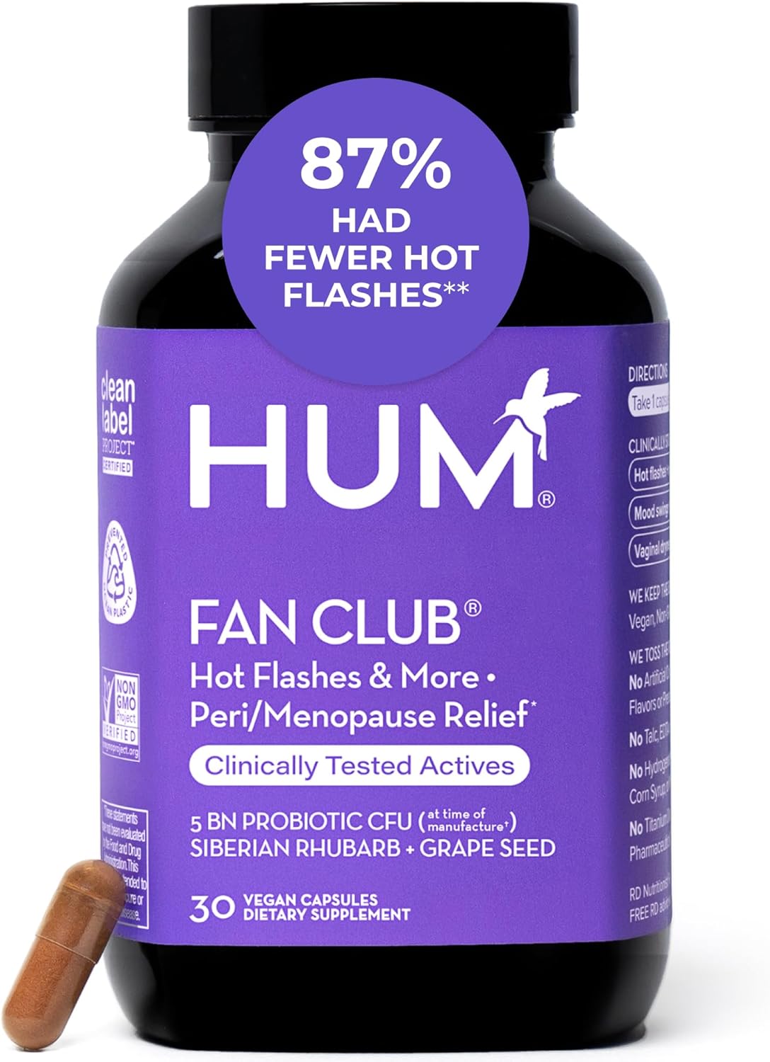 Fan Club Menopause Probiotic Supplement for Women, 30 Capsules