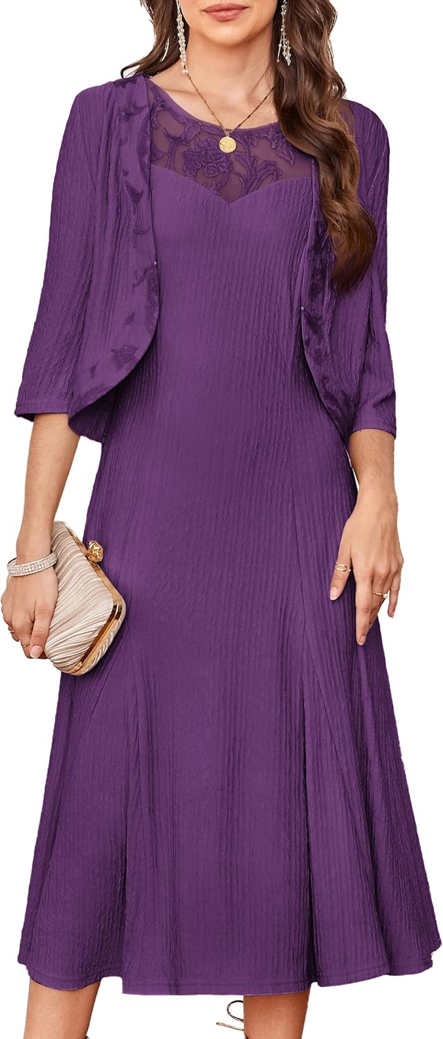 Stunning Lace Sequins Midi Dress for Weddings and Parties