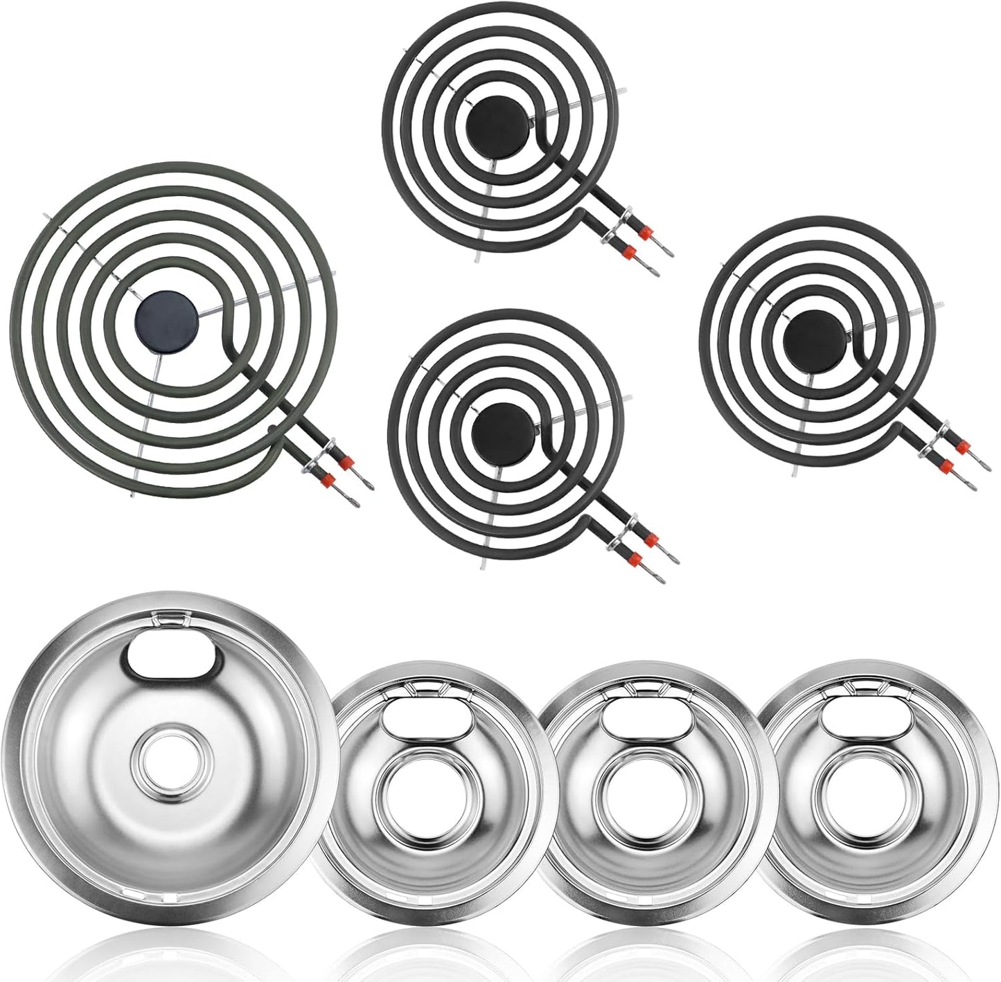 Electric Stove Burner Drip Pans for Whirlpool & Kenmore Models