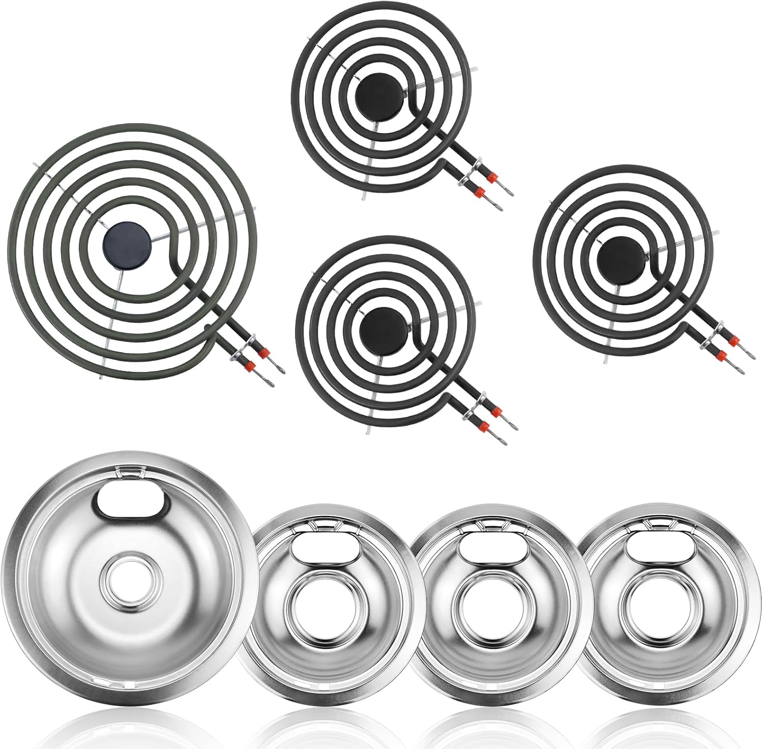 Electric Stove Burner Drip Pans for Whirlpool & Kenmore Models