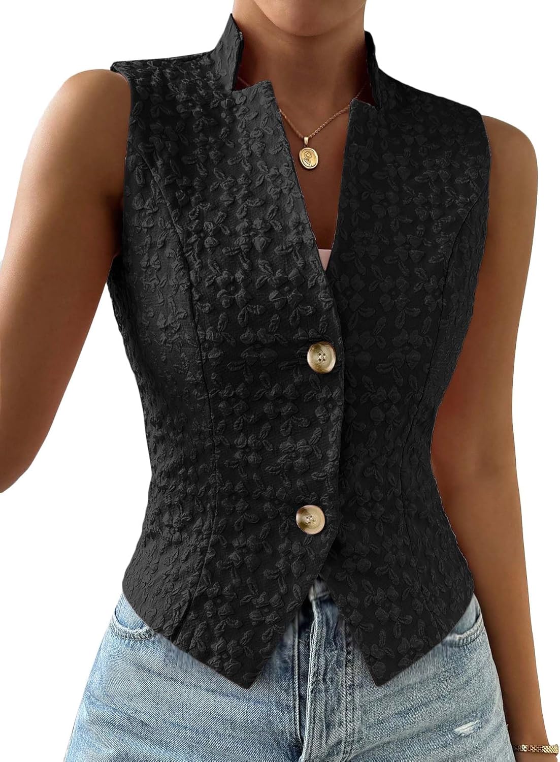 Mina Self Women's Sleeveless Sweater Vest - Elegant Office Wear