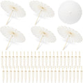 23.6 in White Paper Umbrellas Pack - Decorative DIY Parasols