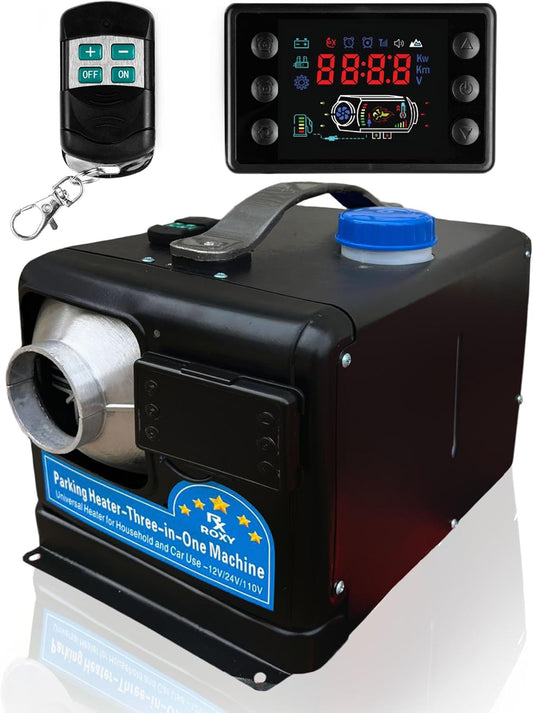Portable 8kW Diesel Heater - Remote Control, LCD Screen, Climate Control - Ideal for RVs & Trucks