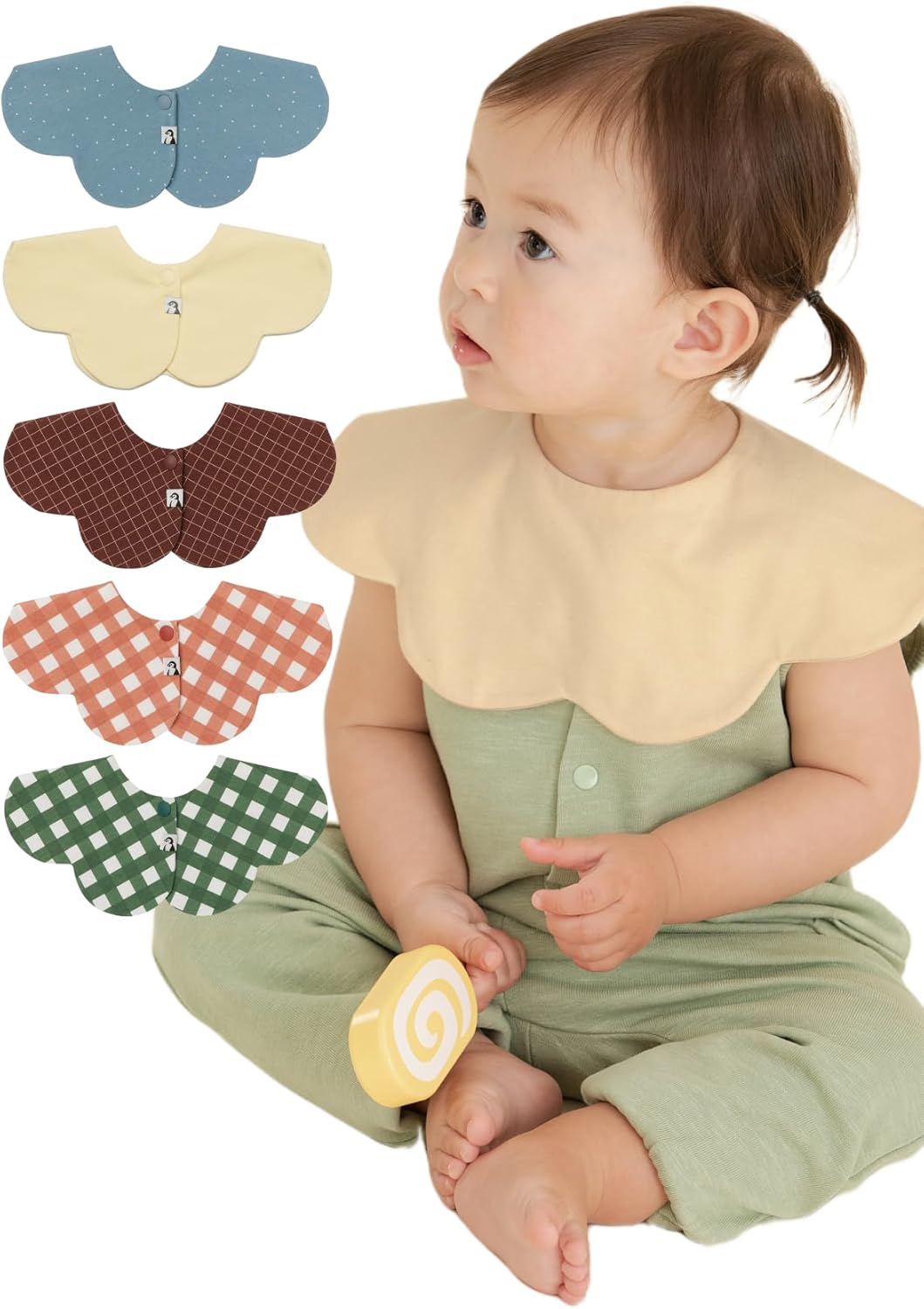Konny Baby Bibs Set: Soft, Absorbent Bandana for Drooling