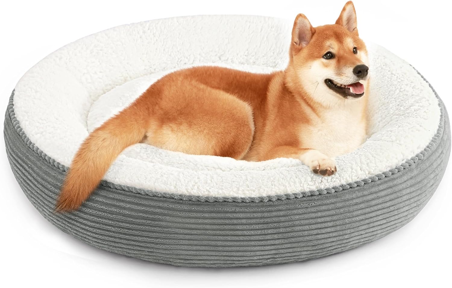 Round Donut Cat and Dog Cushion Bed for Cozy Pet Comfort