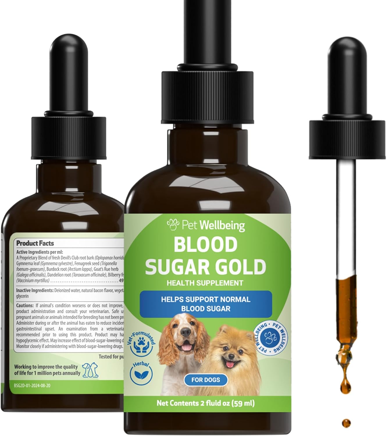 Pet Wellbeing Blood Sugar Gold for Dogs - Healthy Levels & Support