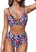 CUPSHE Women's High Waisted Twist Bikini Set - Flattering Fit Padding