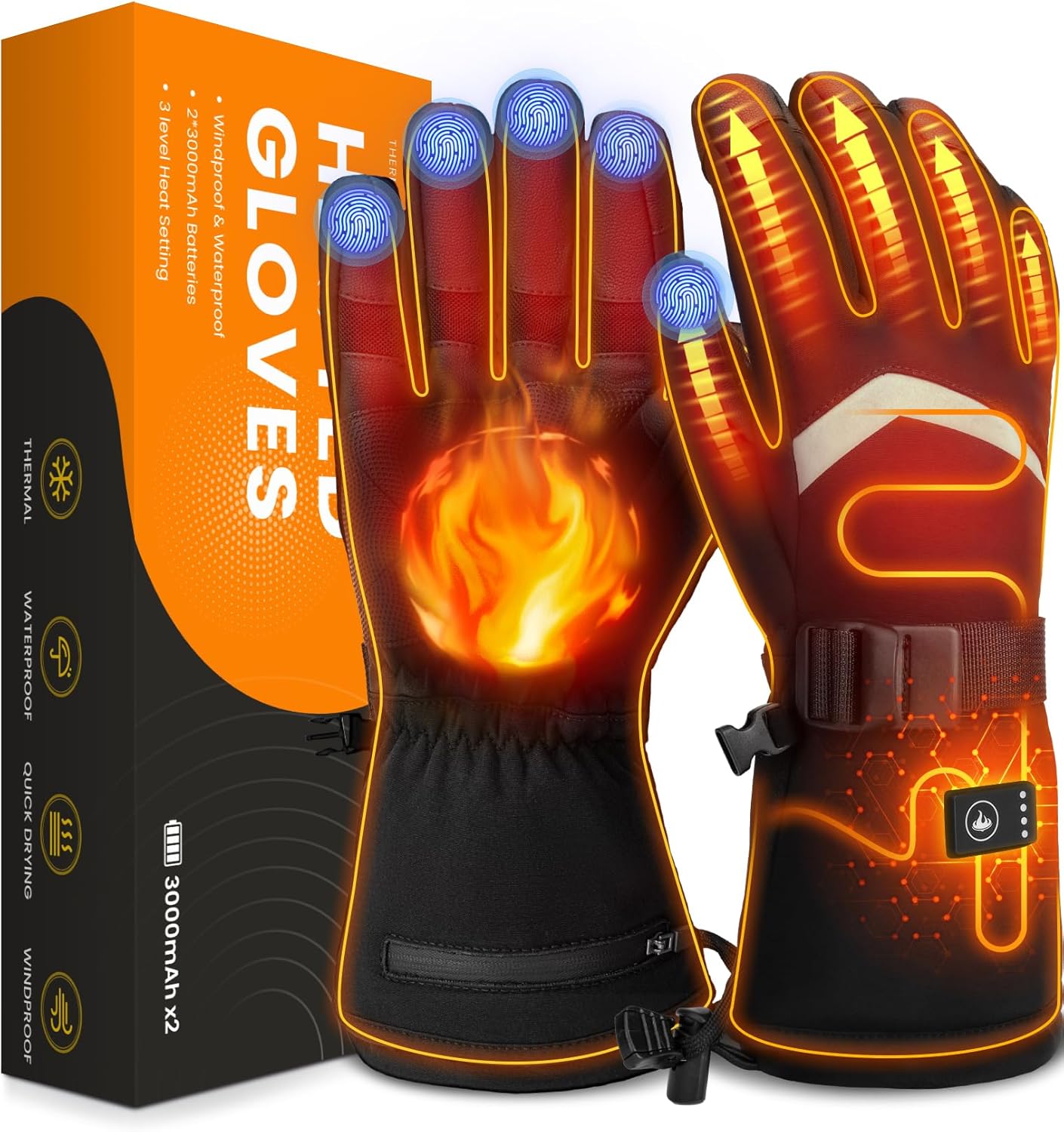 AMZYXH Heated Touchscreen Gloves - Ultimate Winter Performance